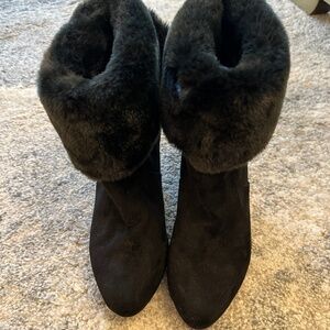 All Black women’s black suede ankle boots